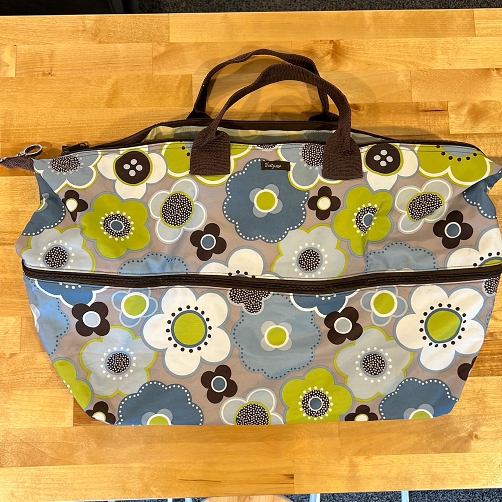 Thirty-one travel bag. More of a vinyl material